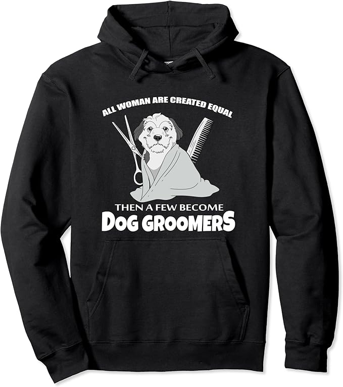 Womens Dog Groomer Gift Print Pet Grooming Pullover Hoodie Amazon.co